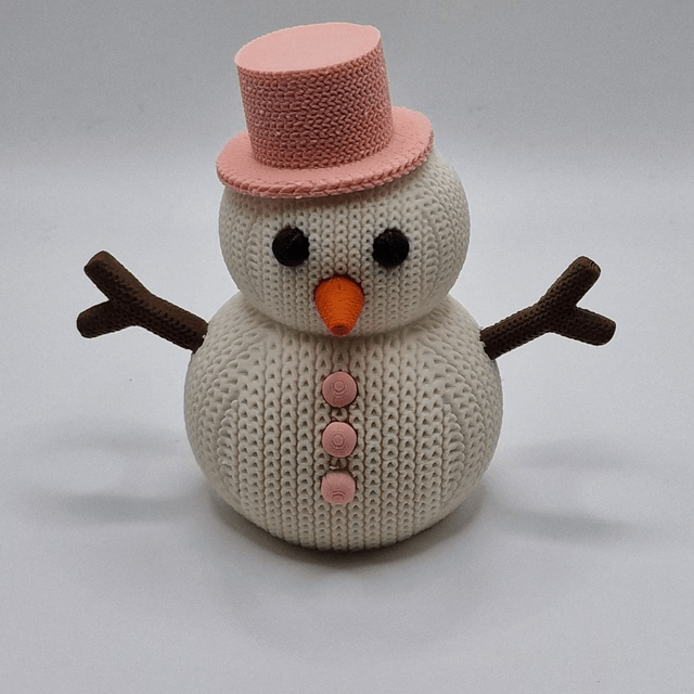 Knitted Look Illuminated Snowman