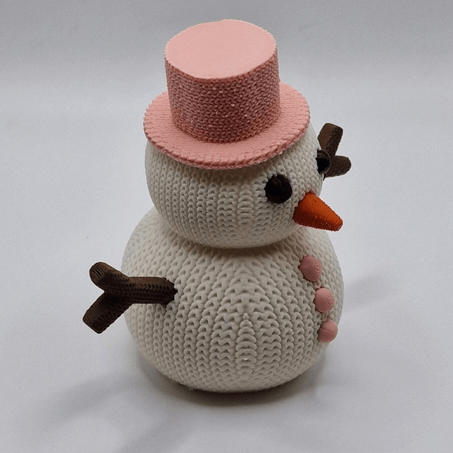 Knitted Look Illuminated Snowman