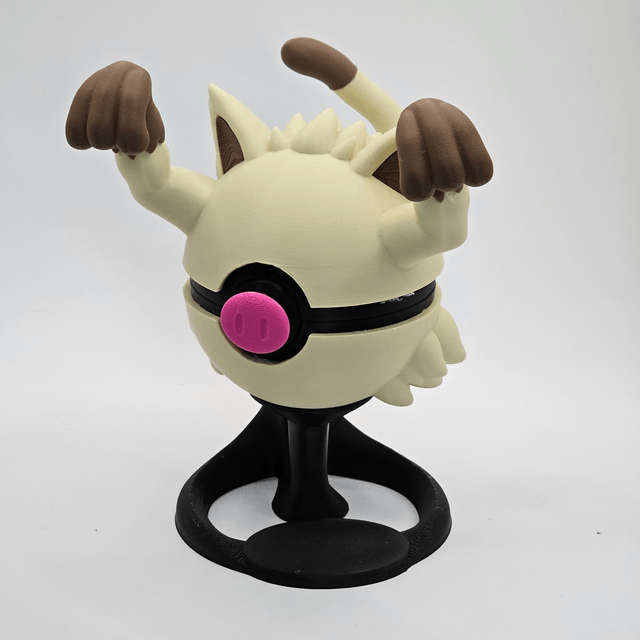 Mankey Pokeball With Stand and Character