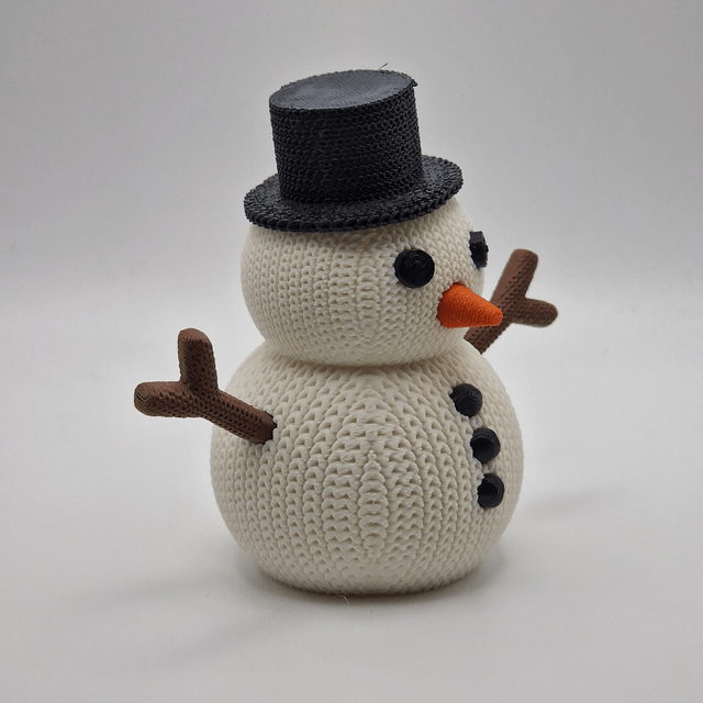 Knitted Look Illuminated Snowman