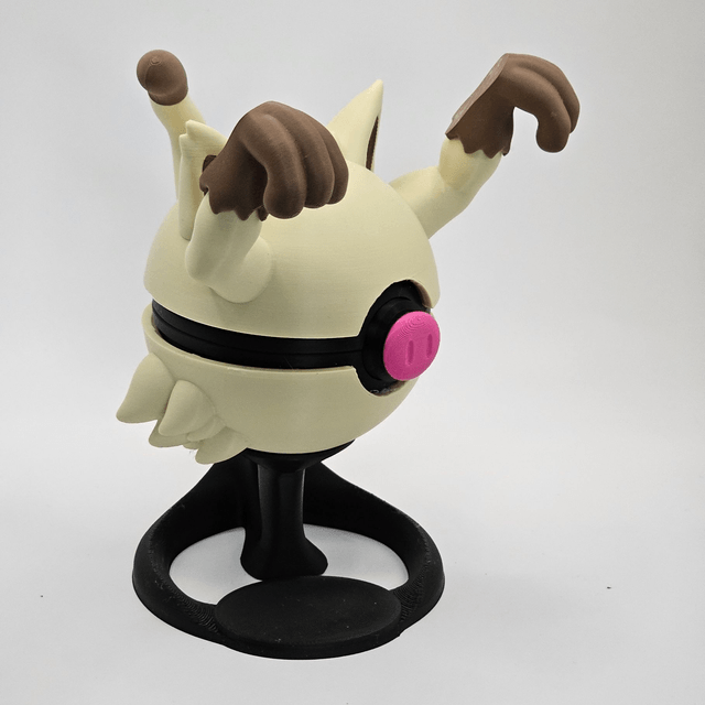 Mankey Pokeball With Stand and Character