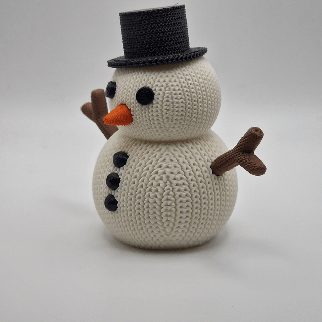 Knitted Look Illuminated Snowman
