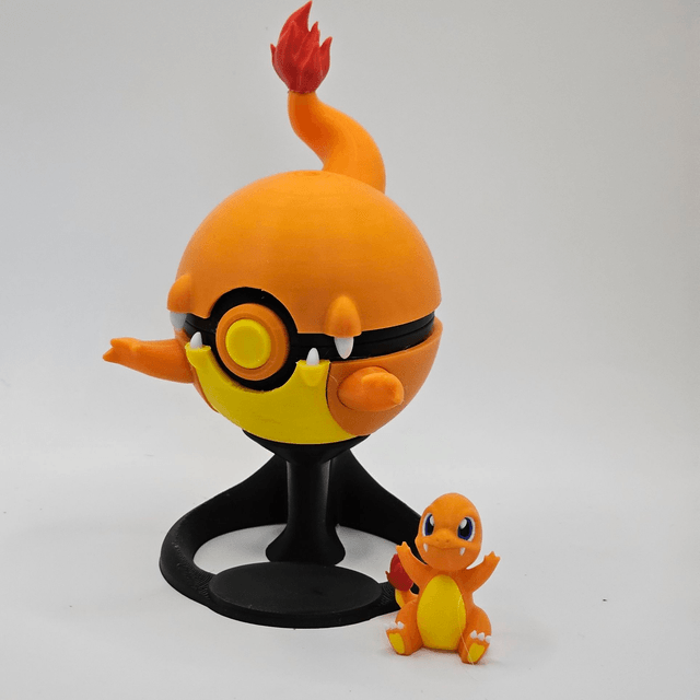Charmander Pokeball With Stand and  Character