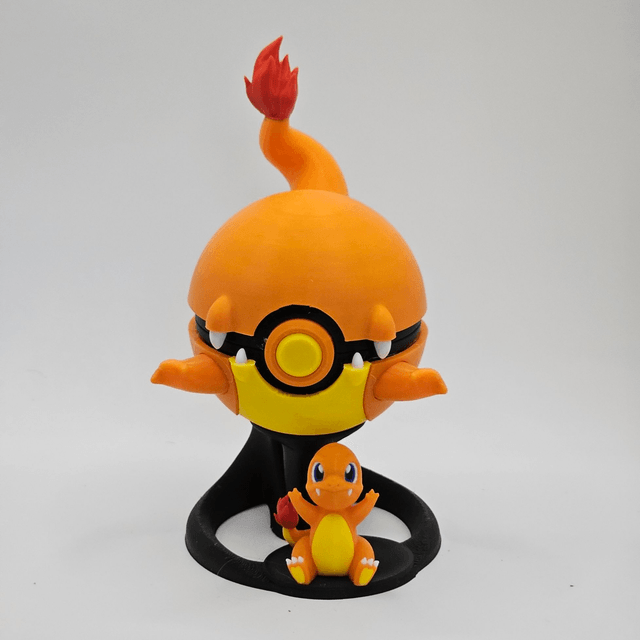 Charmander Pokeball With Stand and  Character