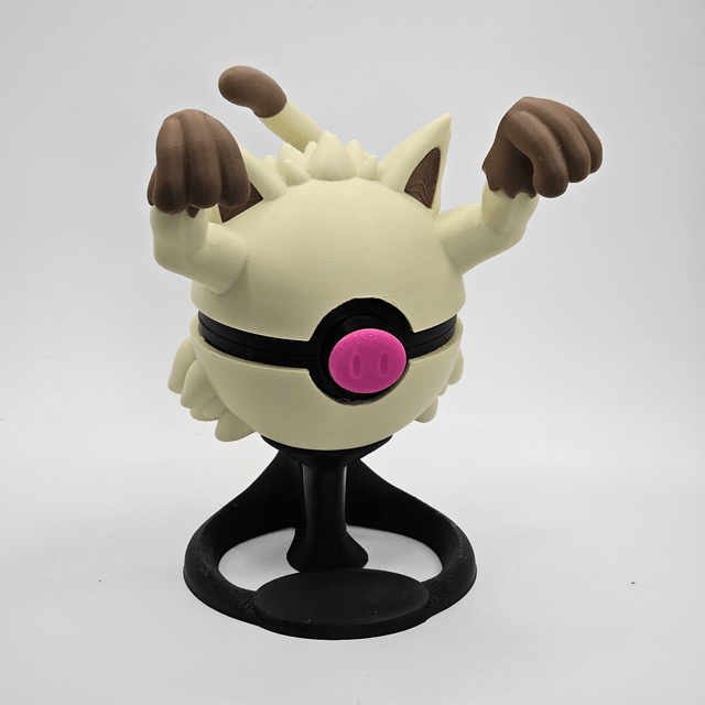 Mankey Pokeball With Stand and Character