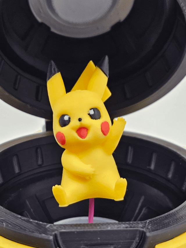 Pikachu Pokeball With Stand and  Character